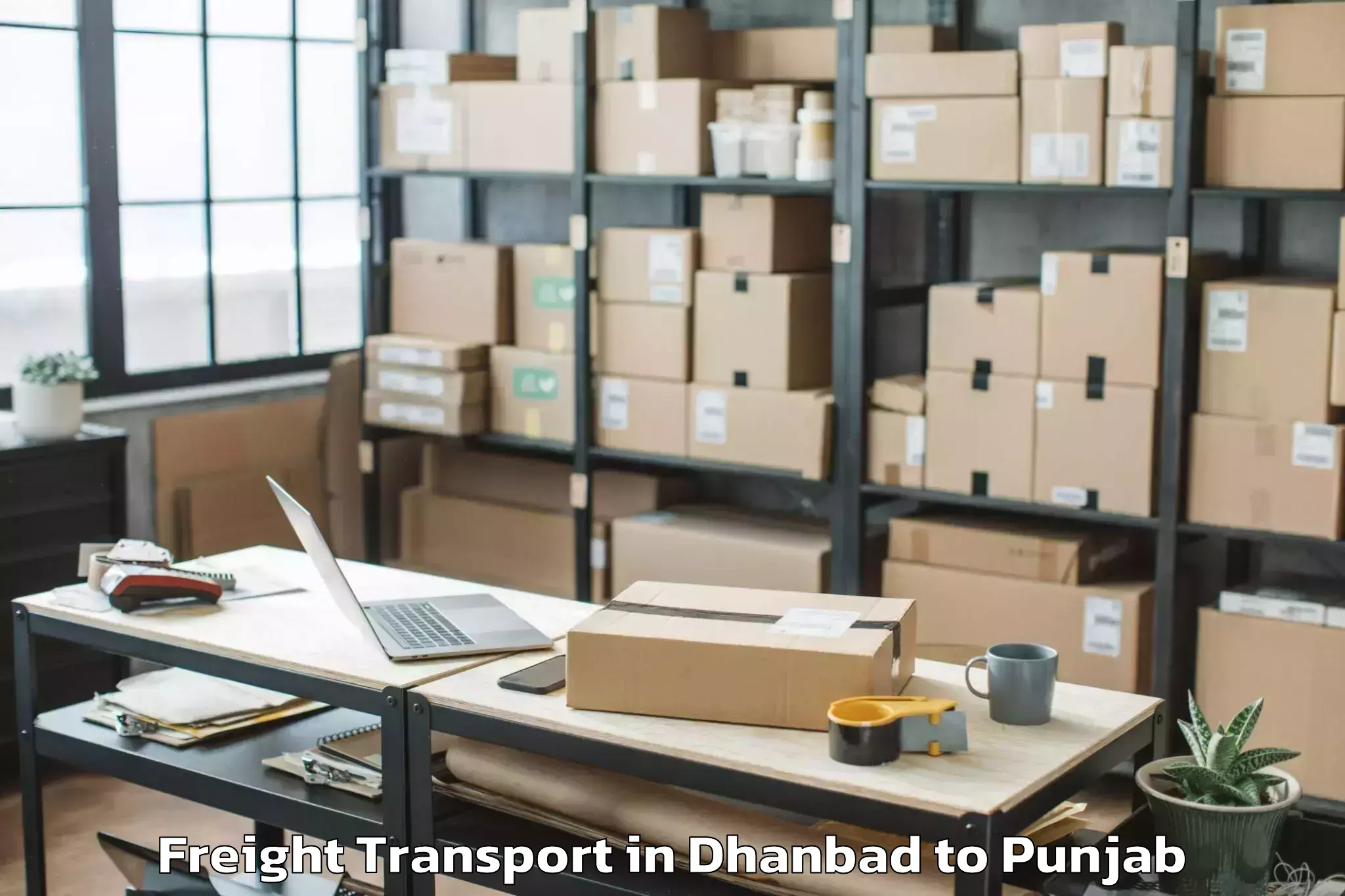 Affordable Dhanbad to Raikot Freight Transport